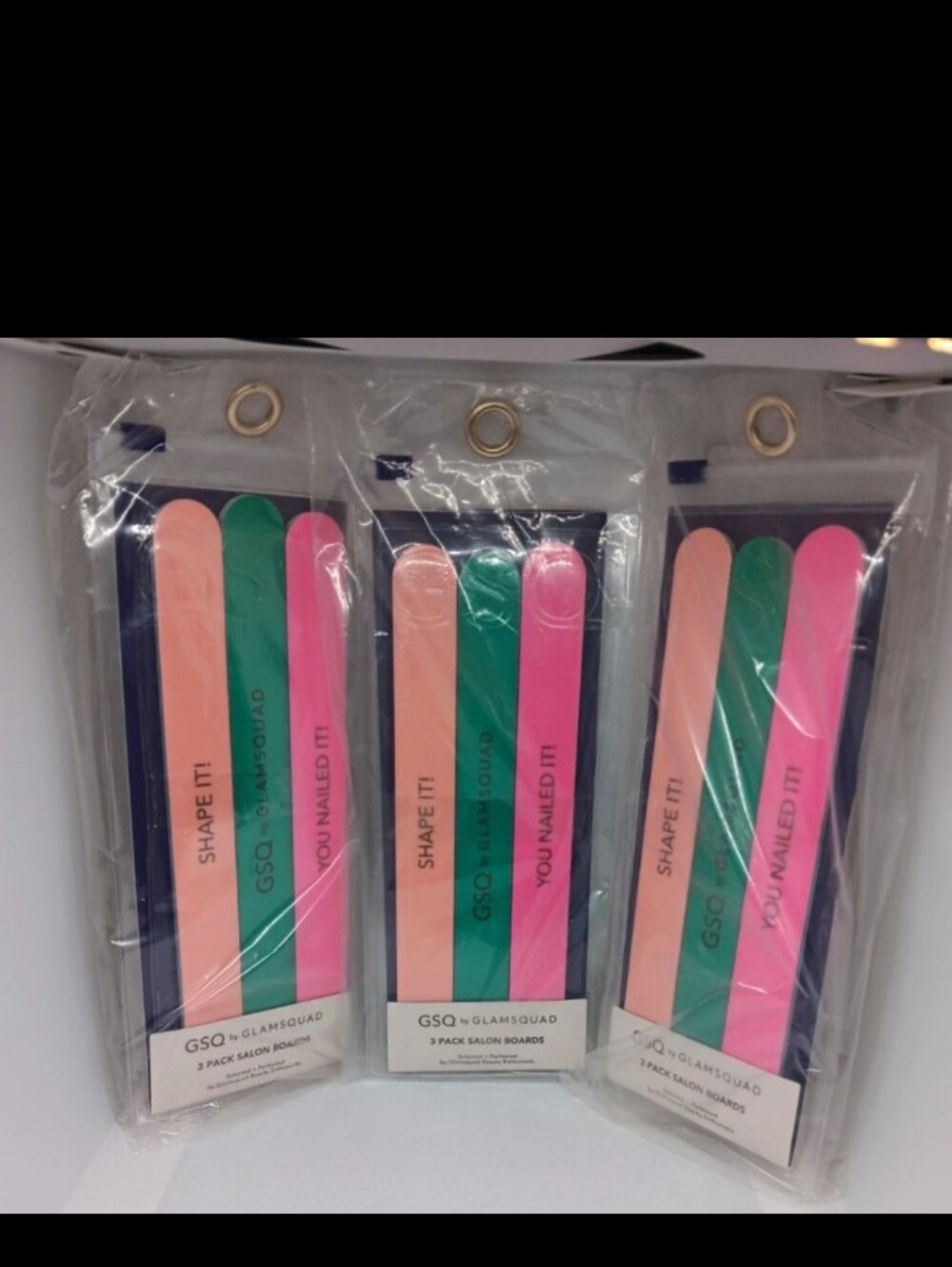 GSQ By Glam Squad Lot Of 3 Nail Files Salon Boards NIP